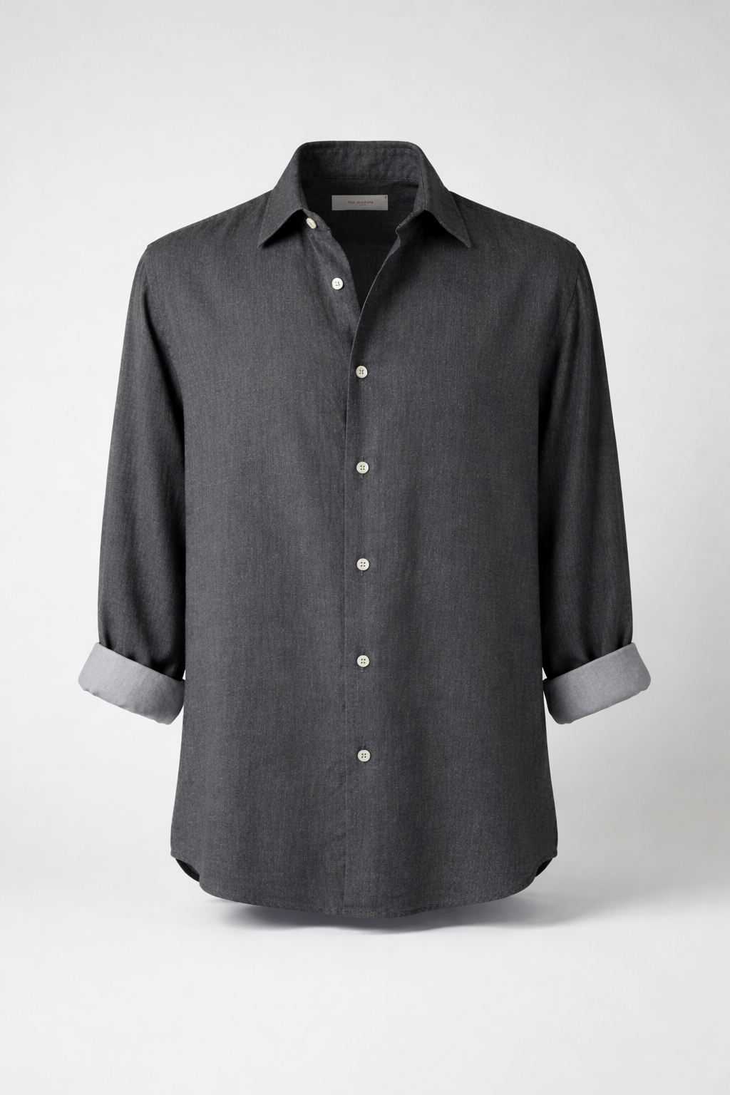 Woven Linen Button-Down Shirt